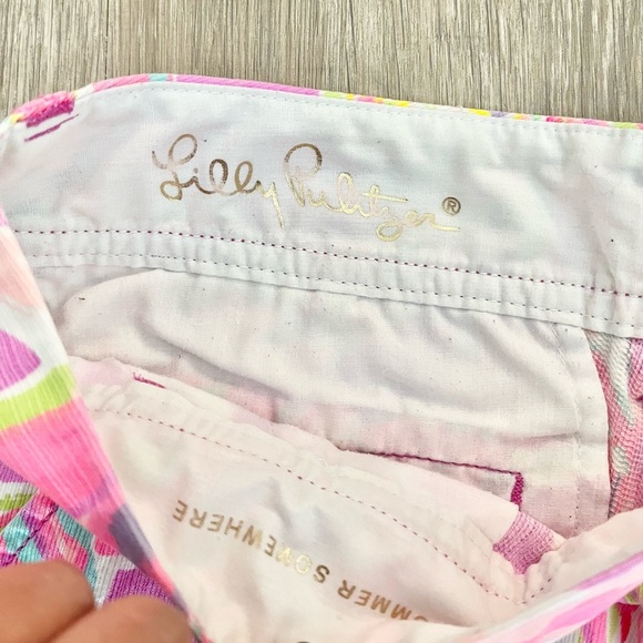 Lilly Pulitzer Callahan Amethyst Sunseeker Print Stretch Shorts Size 00 - Picture 10 of 11